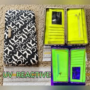 Neon And Black & White Kenneth Cole Reaction Blacklight DIY Wallet